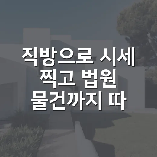 직방으로 시세 찍고 법원 물건까지 따라가 봤더니 보인 것들 - 요약
