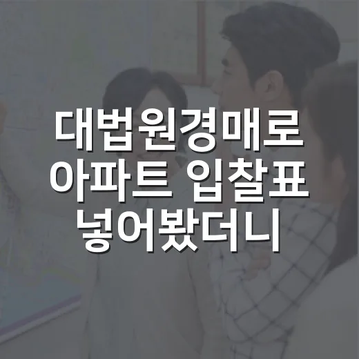 대법원경매로 아파트 입찰표 넣어봤더니, 공짜 정보가 제일 무서웠습니다 - 요약