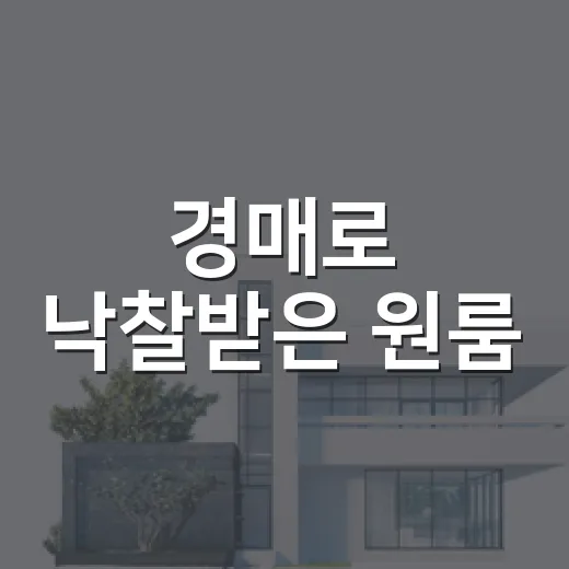 경매로 낙찰받은 원룸, 단기임대 돌려봤더니 숫자가 먼저 말해주더군요 - 요약