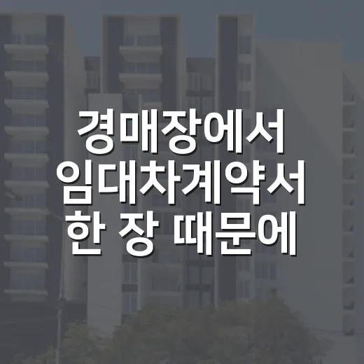 경매장에서 임대차계약서 한 장 때문에 보증금 순위가 갈린 날 - 요약
