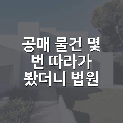 공매 물건 몇 번 따라가 봤더니 법원 경매보다 먼저 보인 함정들 - 요약