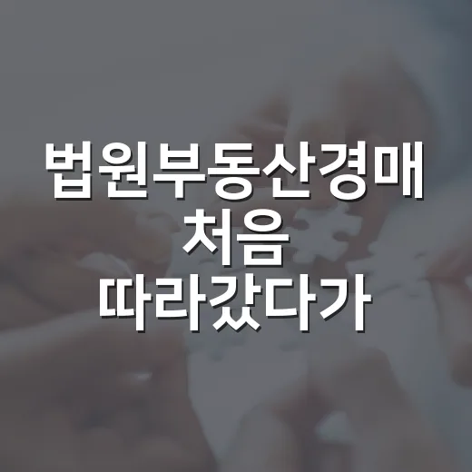 법원부동산경매 처음 따라갔다가 입찰표 앞에서 손 떨렸던 진짜 이야기 - 요약
