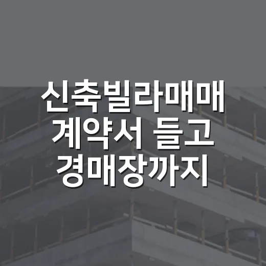 신축빌라매매 계약서 들고 경매장까지 가봤더니 보인 것들 - 요약