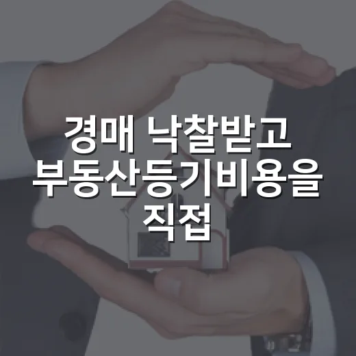 경매 낙찰받고 부동산등기비용을 직접 계산해봤더니 빠뜨린 돈이 보였다 - 요약