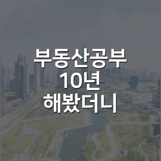 부동산공부 10년 해봤더니, 돈 버는 사람은 책보다 현장을 먼저 보더라 - 요약