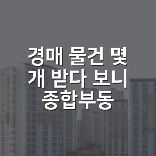 경매 물건 몇 개 받다 보니 종합부동산세과세대상에 걸린 진짜 이야기 - 요약