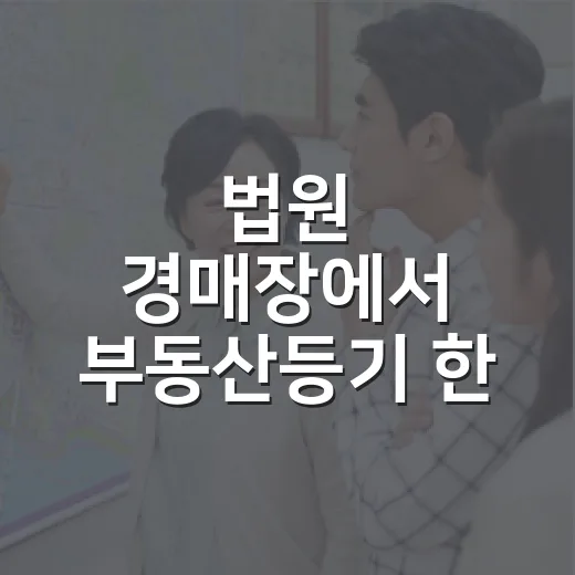 법원 경매장에서 부동산등기 한 줄 때문에 입찰가를 2천만 원 낮춘 이야기 - 요약