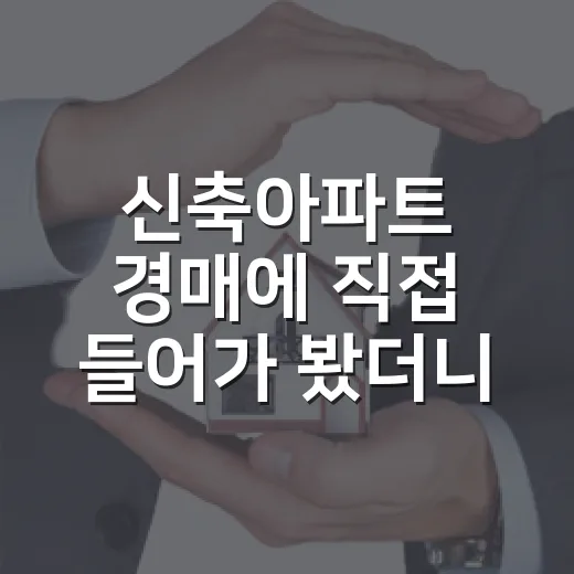 신축아파트 경매에 직접 들어가 봤더니, 새집이라고 다 안전한 건 아니었습니다 - 요약