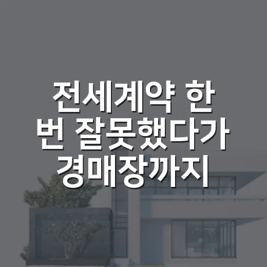 전세계약 한 번 잘못했다가 경매장까지 가본 사람이 보는 진짜 주의사항 - 요약