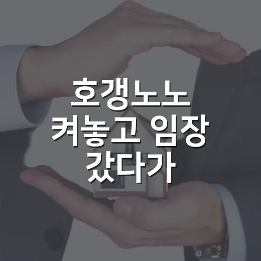호갱노노 켜놓고 임장 갔다가, 초보 때 놓쳤던 숫자가 보였습니다 - 요약