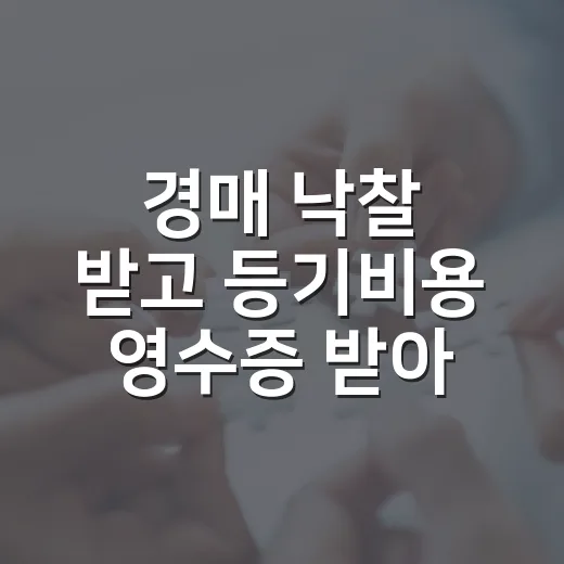 경매 낙찰 받고 등기비용 영수증 받아봤더니, 생각보다 무서웠던 항목들 - 요약