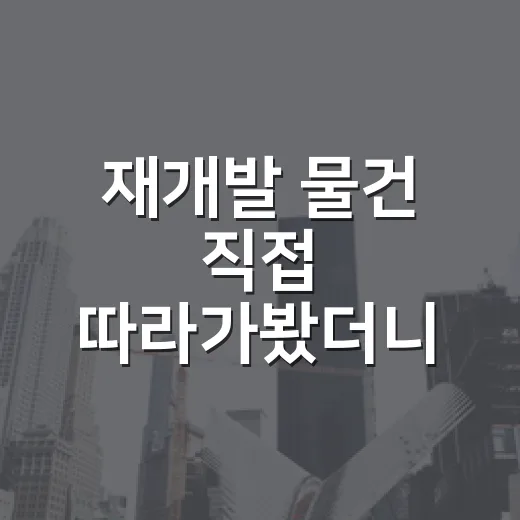 재개발 물건 직접 따라가봤더니, 싸게 산 줄 알았던 빌라의 진짜 계산 - 요약