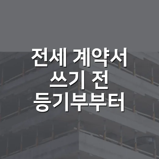전세 계약서 쓰기 전 등기부부터 까봤더니, 위험한 집은 티가 났다 - 요약