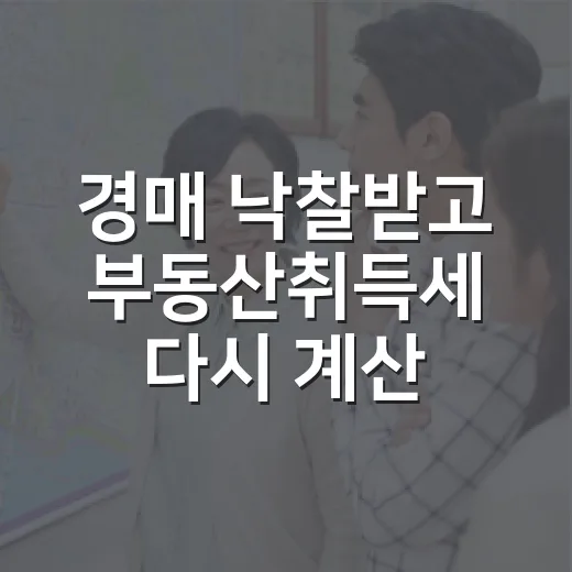 경매 낙찰받고 부동산취득세 다시 계산해봤더니, 수익률이 확 꺾였습니다 - 요약