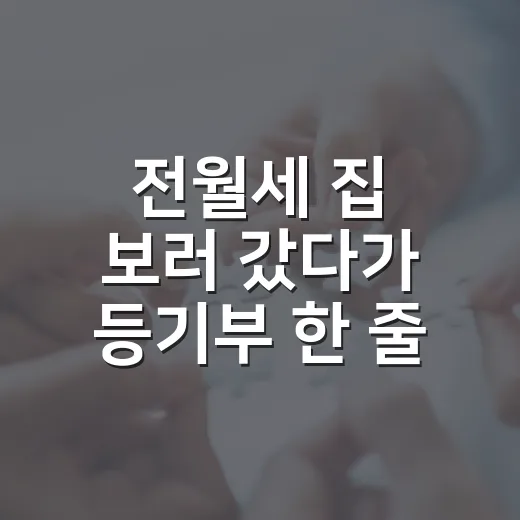 전월세 집 보러 갔다가 등기부 한 줄 때문에 발길 돌린 이야기 - 요약
