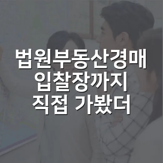 법원부동산경매 입찰장까지 직접 가봤더니 초보가 제일 많이 놓치는 것들 - 요약