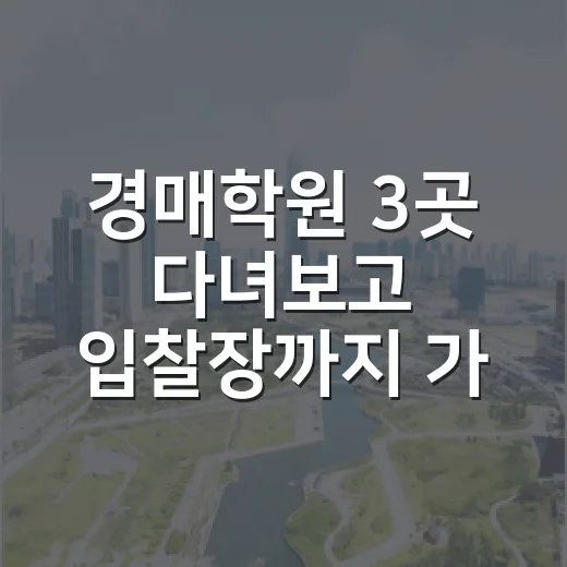 경매학원 3곳 다녀보고 입찰장까지 가봤더니 진짜 필요한 건 따로 있었습니다 - 요약