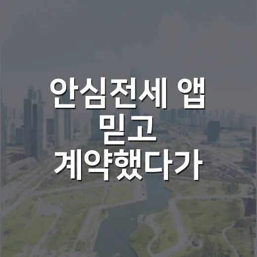 안심전세 앱 믿고 계약했다가 놓치기 쉬운 것들, 경매 현장에서 본 진짜 위험 - 요약