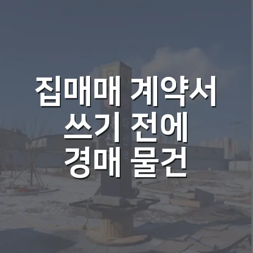 집매매 계약서 쓰기 전에 경매 물건 보듯 뒤져봤더니 보인 것들 - 요약