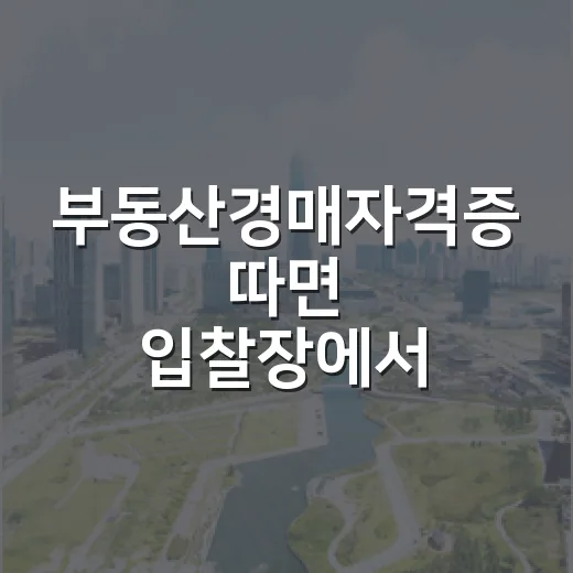 부동산경매자격증 따면 입찰장에서 달라질까, 10년 뛰어본 사람의 솔직한 이야기 - 요약