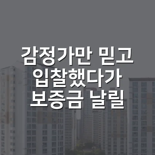 감정가만 믿고 입찰했다가 보증금 날릴 뻔한 부동산감정평가 이야기 - 요약