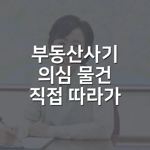 부동산사기 의심 물건 직접 따라가 봤더니, 싼 이유는 따로 있었습니다 - 요약