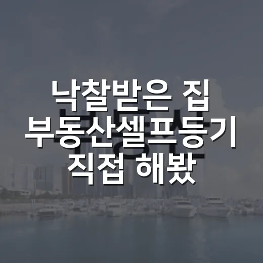낙찰받은 집 부동산셀프등기 직접 해봤더니, 아낀 돈보다 더 컸던 것 - 요약