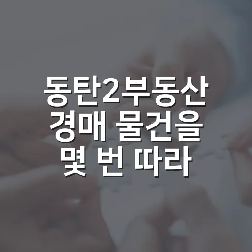 동탄2부동산 경매 물건을 몇 번 따라가봤더니 보인 진짜 차이 - 요약