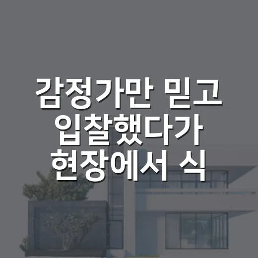 감정가만 믿고 입찰했다가 현장에서 식은땀 난 이야기 - 요약