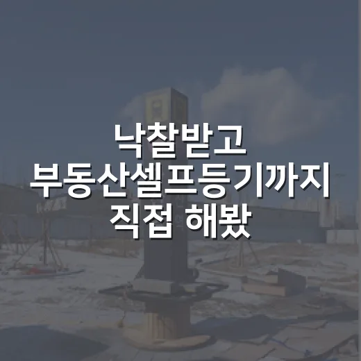 낙찰받고 부동산셀프등기까지 직접 해봤더니, 돈보다 먼저 보인 것들 - 요약