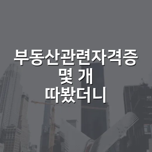 부동산관련자격증 몇 개 따봤더니, 경매장에서 진짜 도움 된 건 따로 있었습니다 - 요약