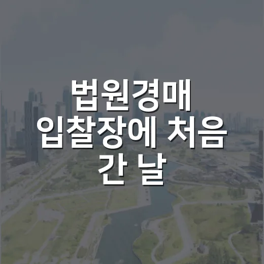 법원경매 입찰장에 처음 간 날, 싼 물건보다 무서웠던 한 줄 - 요약