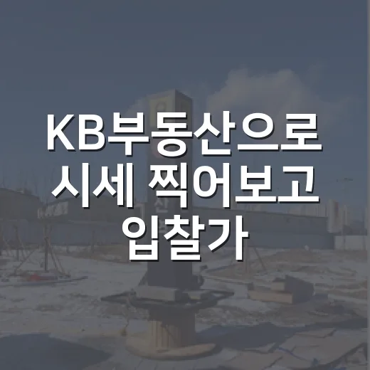 KB부동산으로 시세 찍어보고 입찰가 낮춘 날의 진짜 이야기 - 요약