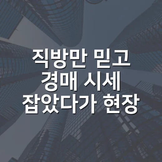 직방만 믿고 경매 시세 잡았다가 현장에서 식은땀 난 이야기 - 요약