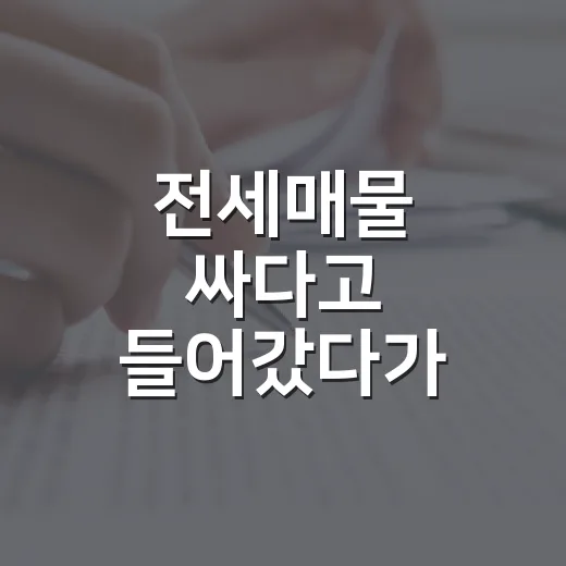 전세매물 싸다고 들어갔다가 경매장에서 다시 만난 진짜 이야기 - 요약