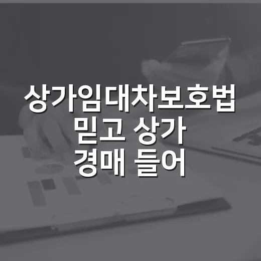 상가임대차보호법 믿고 상가 경매 들어갔다가 계산기 다시 두드린 이야기 - 요약