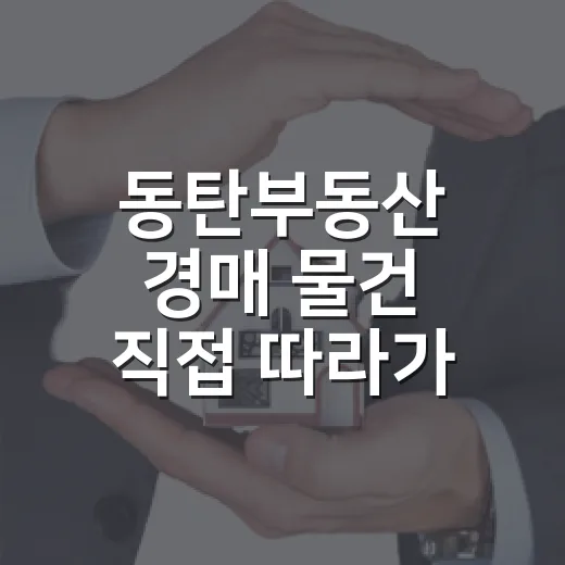 동탄부동산 경매 물건 직접 따라가 봤더니, 숫자보다 먼저 보인 것들 - 요약