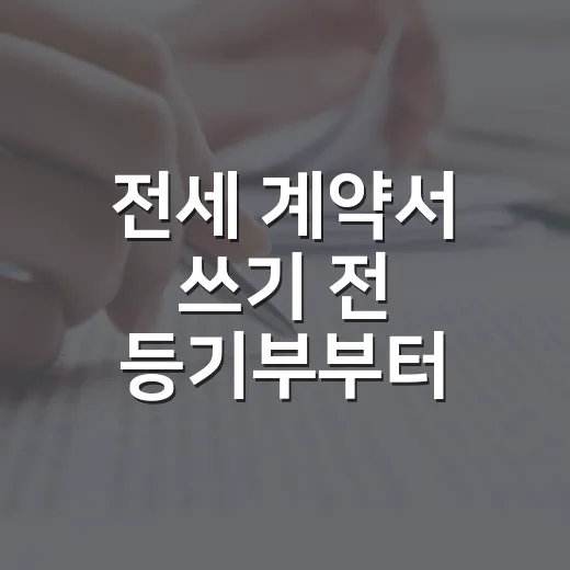 전세 계약서 쓰기 전 등기부부터 뒤집어봤더니 보이는 전세사기예방의 진짜 신호들 - 요약
