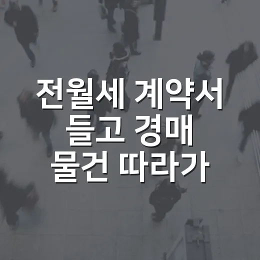 전월세 계약서 들고 경매 물건 따라가 봤더니 보인 진짜 위험 - 요약