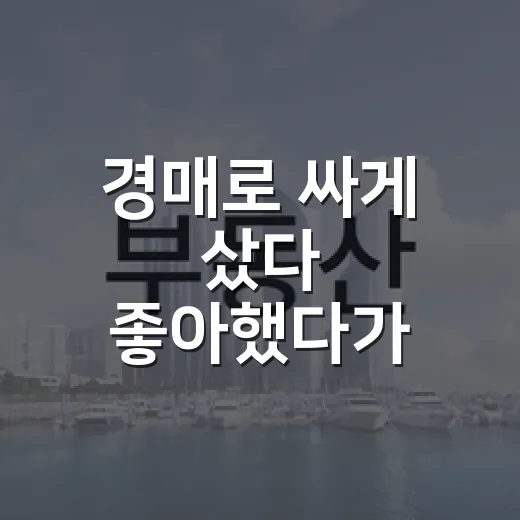 경매로 싸게 샀다 좋아했다가 부동산세금 계산서 보고 식은땀 난 이야기 - 요약