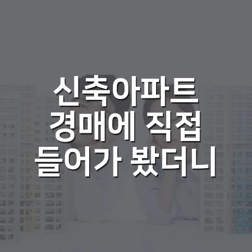 신축아파트 경매에 직접 들어가 봤더니, 새집 프리미엄보다 먼저 봐야 할 것들 - 요약