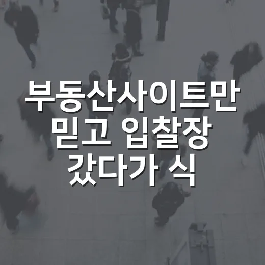 부동산사이트만 믿고 입찰장 갔다가 식은땀 난 이야기 - 요약