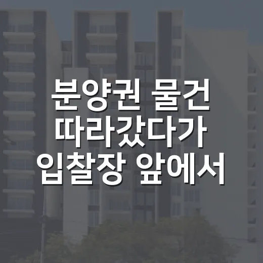 분양권 물건 따라갔다가 입찰장 앞에서 발 뺀 진짜 이유 - 요약