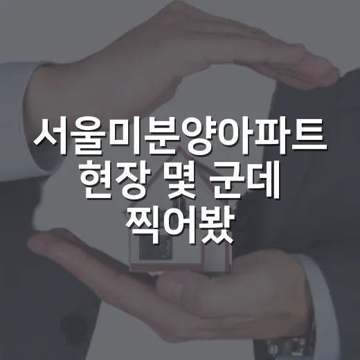서울미분양아파트 현장 몇 군데 찍어봤더니 숫자보다 먼저 보인 것들 - 요약
