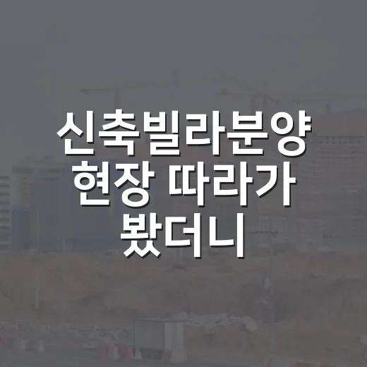 신축빌라분양 현장 따라가 봤더니, 초보가 놓치는 돈 새는 구멍들 - 요약