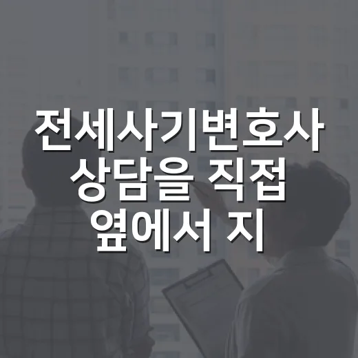 전세사기변호사 상담을 직접 옆에서 지켜봤더니, 초보 세입자가 놓치는 지점들 - 요약