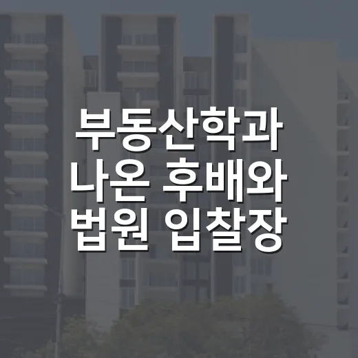 부동산학과 나온 후배와 법원 입찰장 같이 가봤더니 보인 진짜 차이 - 요약