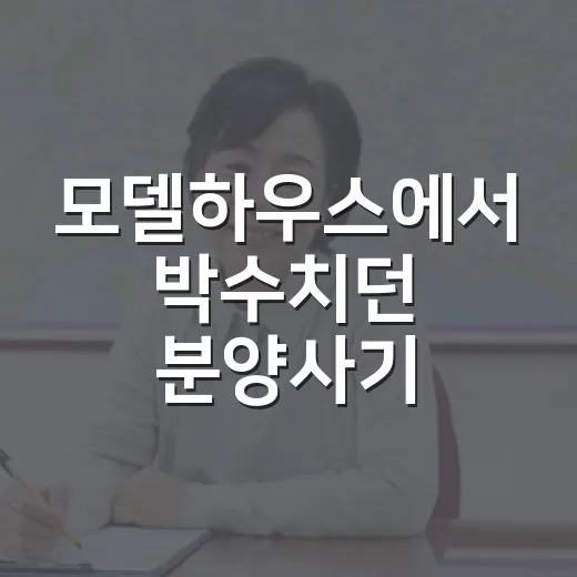 모델하우스에서 박수치던 분양사기, 현장에서 직접 본 진짜 신호들