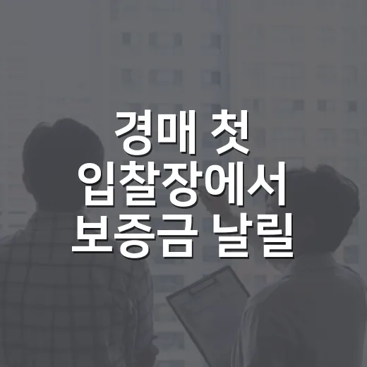 경매 첫 입찰장에서 보증금 날릴 뻔했던 날, 초보가 진짜 먼저 봐야 할 것들 - 요약