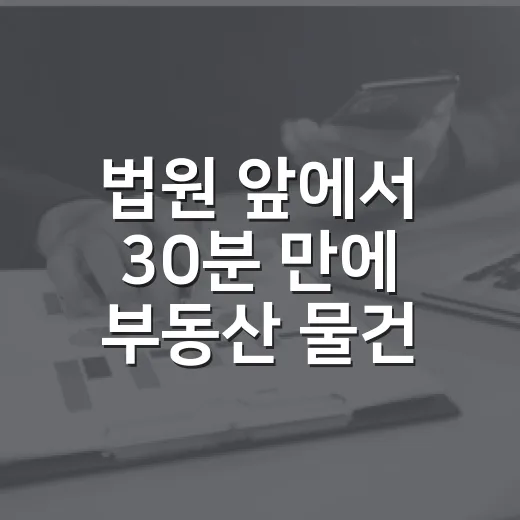 법원 앞에서 30분 만에 부동산 물건 포기해본 진짜 이유 - 요약